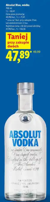 Lidl Absolut Blue, wódka oferta
