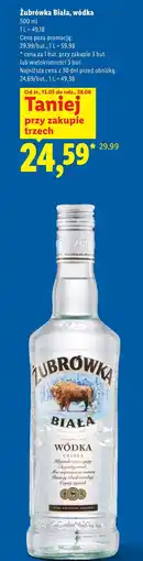 Lidl Żubrówka Biała, wódka oferta