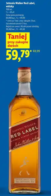 Lidl Johnnie Walker Red Label, whisky oferta