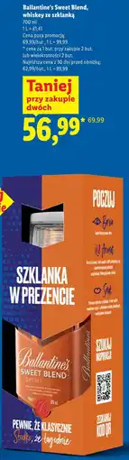 Lidl Ballantine's Sweet Blend, whiskey ze szklanką oferta