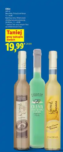 Lidl Likier Crema & Caffè / Crema Pistachio / Crema Banana oferta