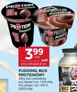 Stokrotka Market Pudding, mus proteinowy Zott oferta