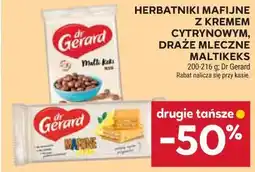 Stokrotka Market HERBATNIKI MAFIJNE Z KREMEM CYTRYNOWYM, DRAŻE MLECZNE MALTIKEKS DR GERARD oferta