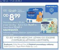 SuperPharm Plastry opatrunkowe SALVEQUICK Aqua Resist oferta