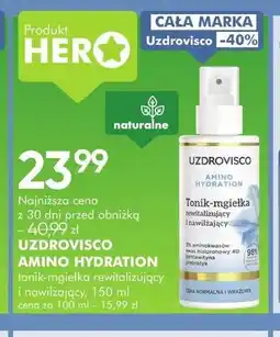 SuperPharm Tonik-mgiełka rewitalizujący i nawilżający Uzdrovisco Amino Hydration oferta