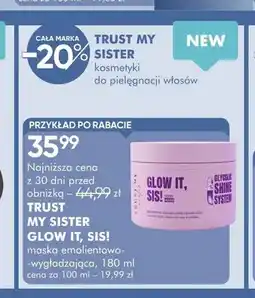 SuperPharm Maska emolientowo-wygładzająca TRUST MY SISTER Glow It, Sis! oferta