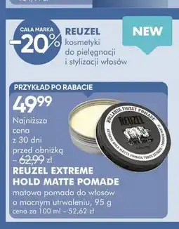 SuperPharm Matowa pomada do włosów o mocnym utrwaleniu REUZEL Extreme Hold Matte Pomade oferta