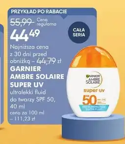 SuperPharm Ultralekki fluid do twarzy SPF 50 GARNIER AMBRE SOLAIRE SUPER UV oferta