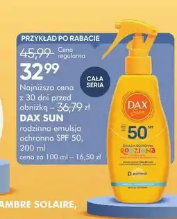 SuperPharm Rodzinna emulsja ochronna SPF 50 DAX SUN oferta