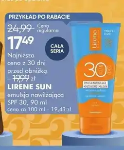 SuperPharm Emulsja nawilżająca SPF 30 LIRENE SUN oferta