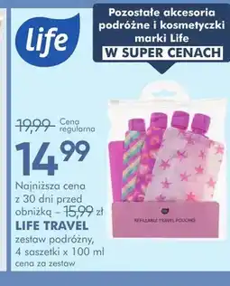 SuperPharm Zestaw podróżny LIFE TRAVEL 4 saszetki x oferta