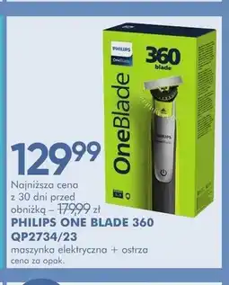 SuperPharm Maszynka elektryczna + ostrza PHILIPS ONE BLADE 360 QP2734/23 oferta