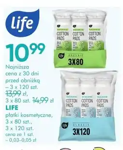 SuperPharm Płatki kosmetyczne LIFE 3-pak oferta