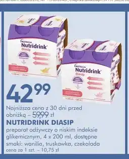 SuperPharm Preparat odżywczy o niskim indeksie glikemicznym NUTRIDRINK DIASIP wanilia oferta