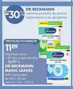 SuperPharm Listki czyszczące do WC DR.BECKMANN Magic Leaves 20szt oferta