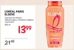 Rossmann Szampon do włosów odbudowujący z keratyną i olejkiem rycynowym L'Oréal Paris Elseve Dream Long oferta