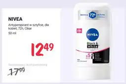 Rossmann Antyperspirant w sztyfcie dla kobiet 72h Clear Nivea Black & White Invisible oferta