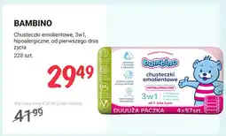 Rossmann Chusteczki emolientowe 3w1 hipoalergiczne od pierwszego dnia życia Bambino oferta