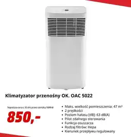Media Markt Klimatyzator przenośny OK. OAC 5022 oferta