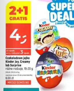 Dealz Czekoladowe jajko Kinder Joy, Creamy lub Surprise oferta