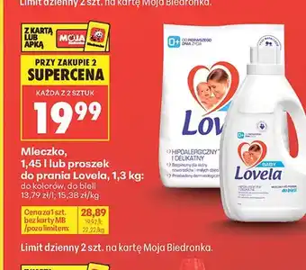 Biedronka Mleczko do prania Lovela oferta