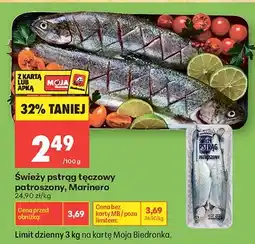 Biedronka Świeży pstrąg tęczowy patroszony Marinero oferta