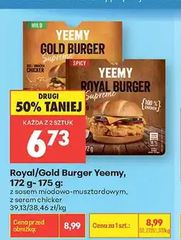 Biedronka Gold Burger Yeemy z sosem miodowo-musztardowym z serem chicker oferta