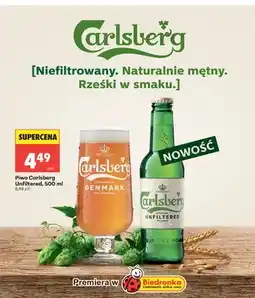 Biedronka Piwo Carlsberg Unfiltered oferta
