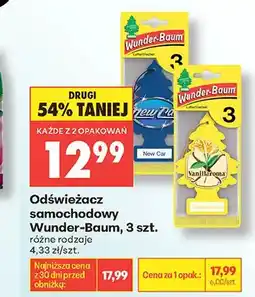 Biedronka Odświeżacz samochodowy Wunder-Baum oferta