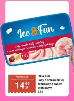 Dino Lody o smaku białej czekolady z sosem wiśniowym i wiórkami z białej czekolady Ice & Fun oferta