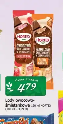 Cezar Delikatesy Lody owocowo-śmietankowe w czekoladzie truskawka oferta