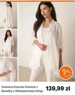 Born2be Koszula zwiewna oversize z bawełny o nietoperzowym kroju born2be oferta