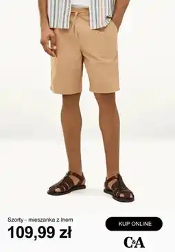C&A Szorty mieszanka z lnem C&A oferta
