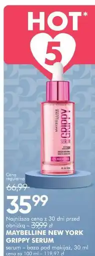 SuperPharm MAYBELLINE NEW YORK GRIPPY SERUM serum - baza pod makijaż oferta