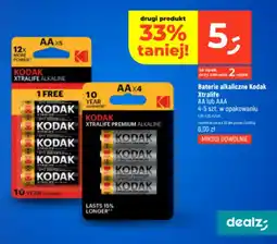 Dealz Baterie alkaliczne Kodak Xtralife AA lub AAA oferta