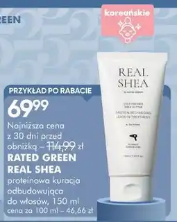 SuperPharm Rated Green Real Shea proteinowa kuracja odbudowująca do włosów oferta