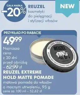 SuperPharm Reuzel Extreme Hold Matte Pomade matowa pomada do włosów o mocnym utrwaleniu oferta