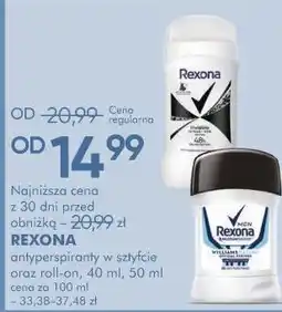 SuperPharm REXONA antyperspiranty w sztyfcie oraz roll-on oferta