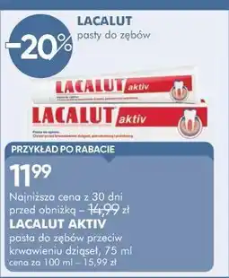 SuperPharm LACALUT AKTIV pasta do zębów przeciw krwawieniu dziąseł oferta
