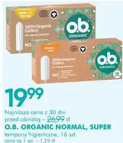 SuperPharm O.B. ORGANIC NORMAL, SUPER tampony higieniczne oferta
