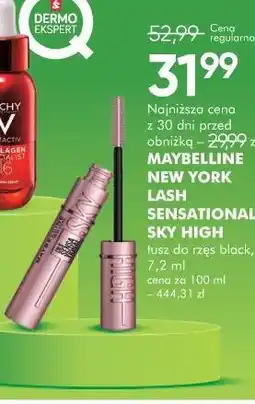 SuperPharm MAYBELLINE NEW YORK LASH SENSATIONAL SKY HIGH tusz do rzęs black oferta