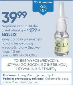 SuperPharm Nollix spray do nosa oferta