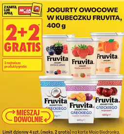 Biedronka Jogurty owocowe w kubeczku Fruvita oferta