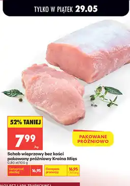 Biedronka Schab wieprzowy bez kości pakowany próżniowo Kraina Mięs oferta