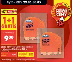 Biedronka Łosoś norweski wędzony na zimno w plastrach Marinero oferta