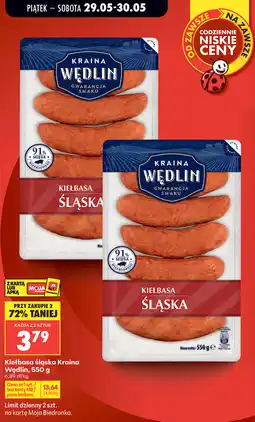 Biedronka Kiełbasa śląska Kraina Wędlin oferta