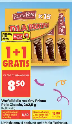 Biedronka Wafelki dla rodziny Prince Polo Classic oferta