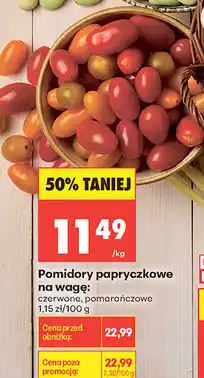 Biedronka Pomidory papryczkowe na wagę oferta