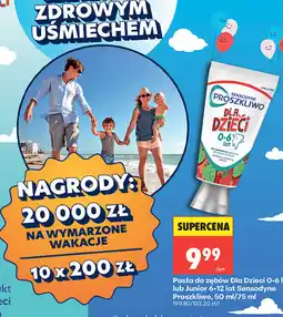 Biedronka Pasta do zębów Dla Dzieci 0-6 lat lub Junior 6-12 lat Sensodyne Proszkliwo oferta