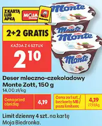 Biedronka Deser mleczno-czekoladowy Monte Zott oferta